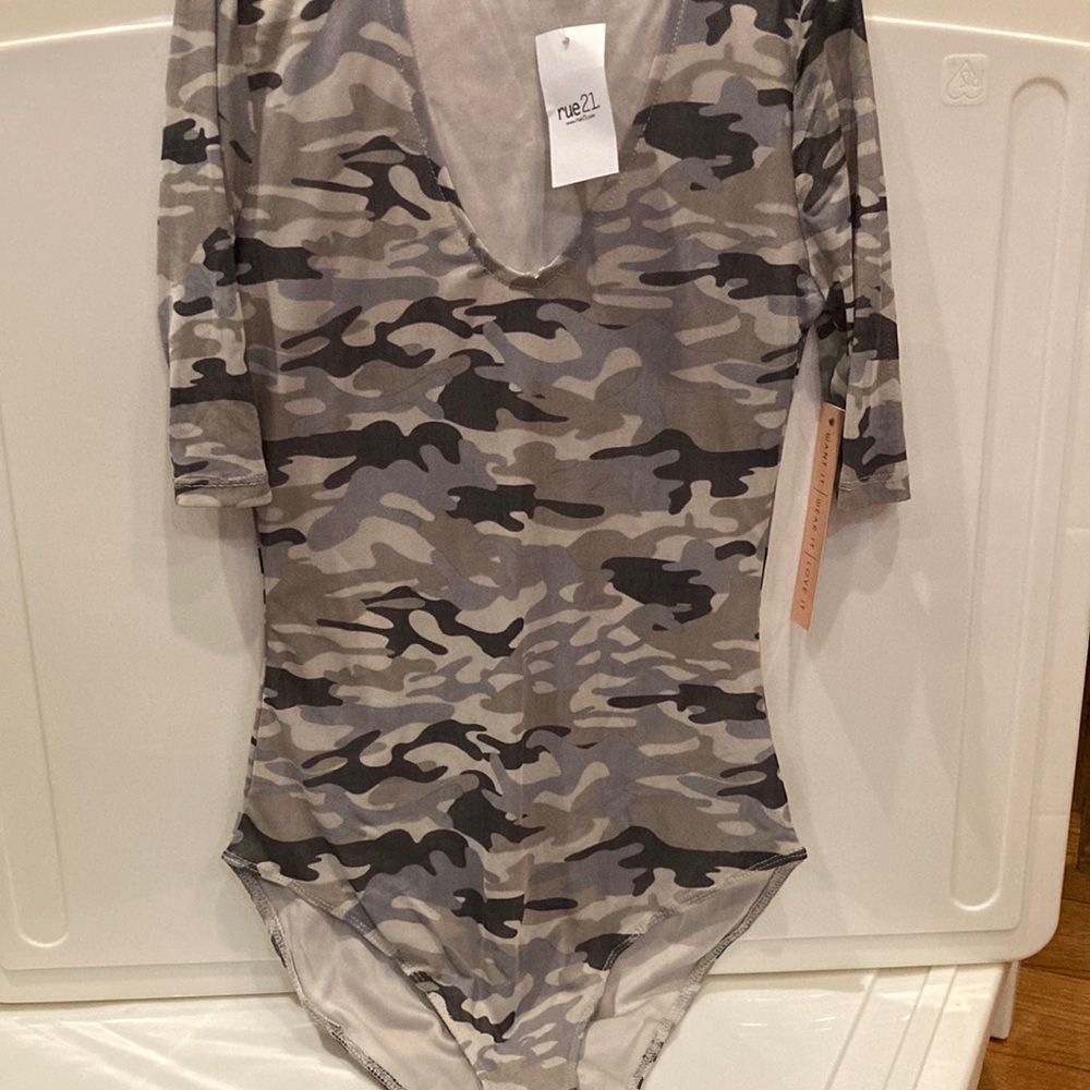 Rue 21 camouflage bodysuit